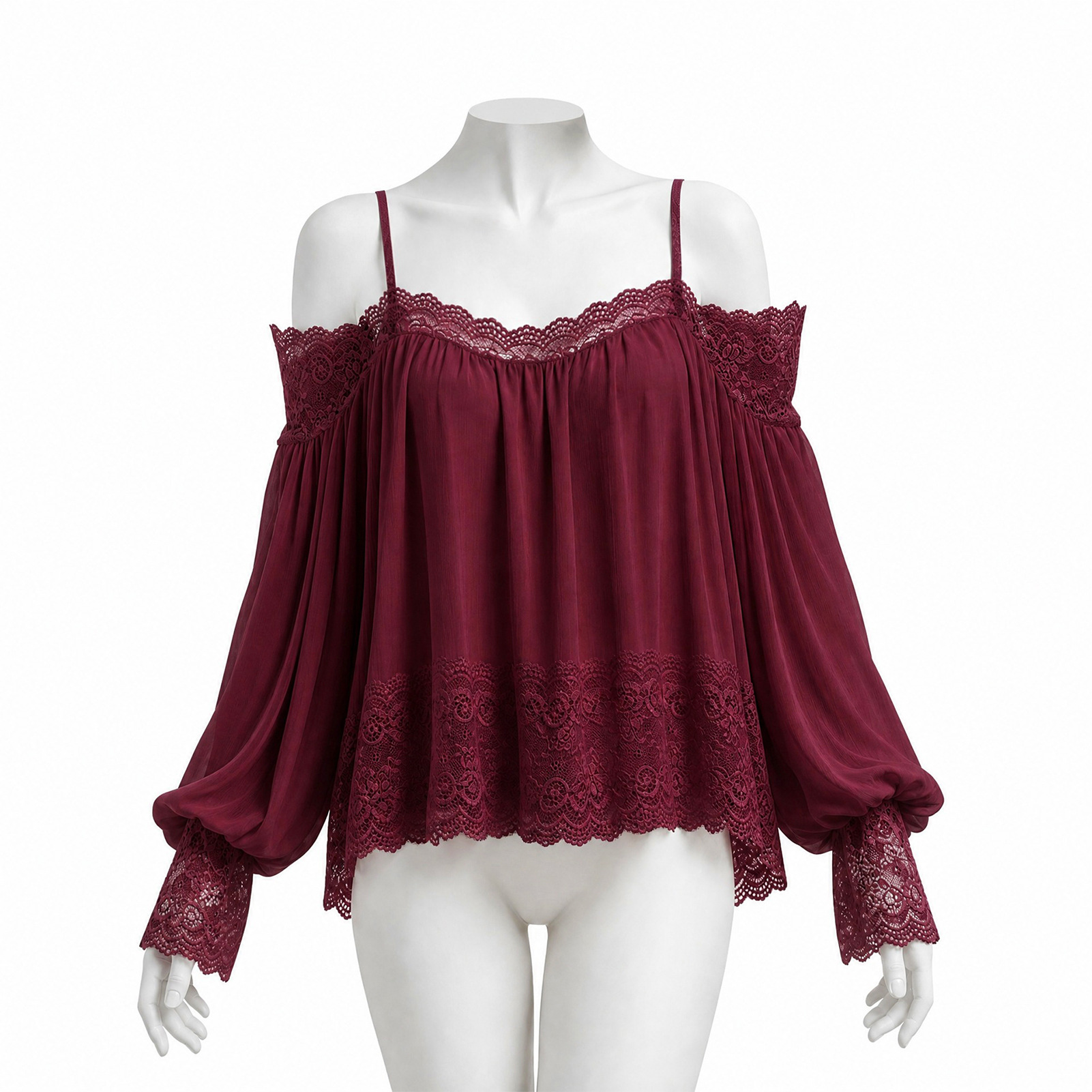 Women's Boho Shirt Off Shoulde - Blouse Off Shoulder recension och pris