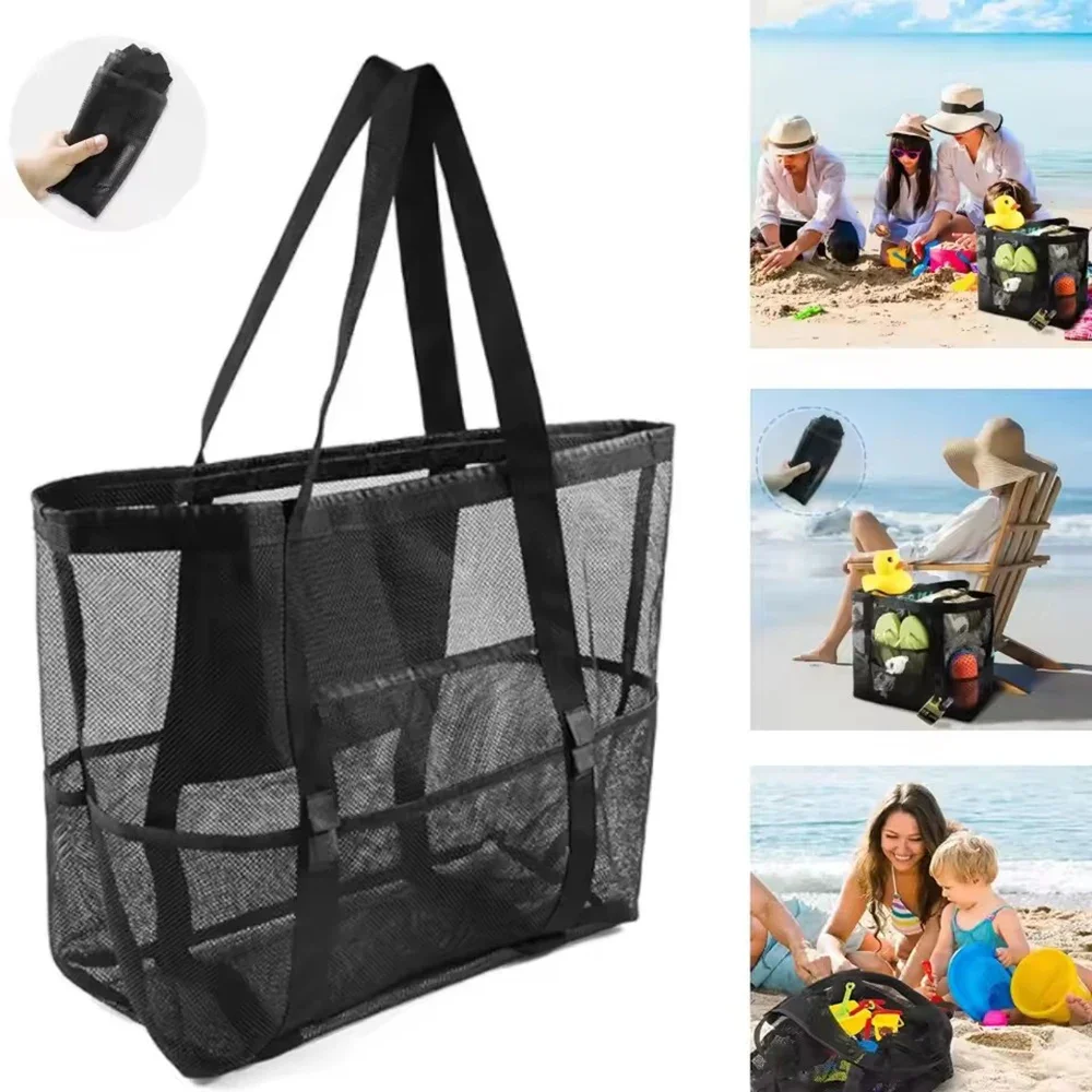 1pc Extra Large Mesh Beach Bag - Tote Bag Beach recension och pris